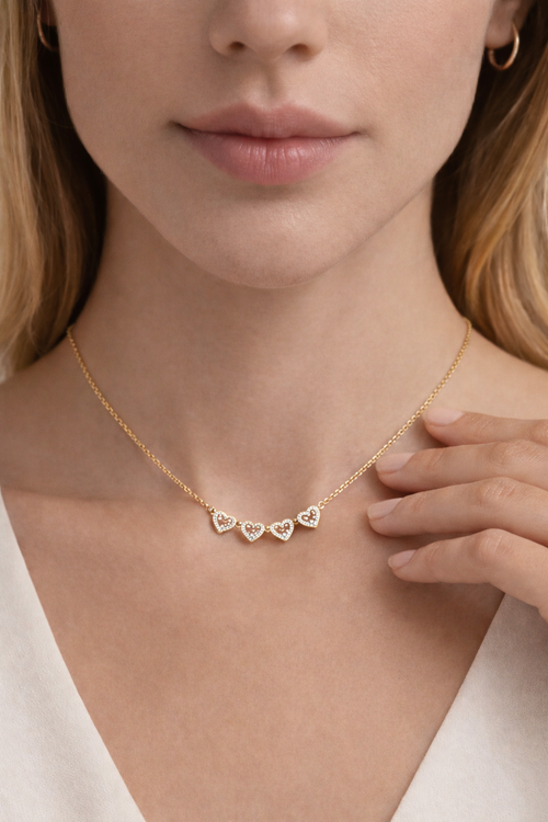 Médaillon Trèfle à 4 Coeurs