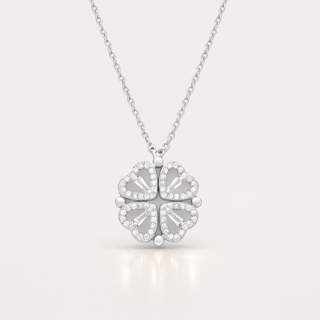 Médaillon Trèfle à 4 Coeurs